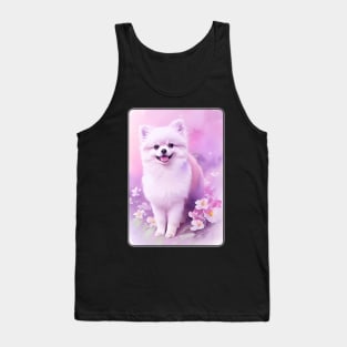 Pomeranian Watercolor Portrait 1 Tank Top